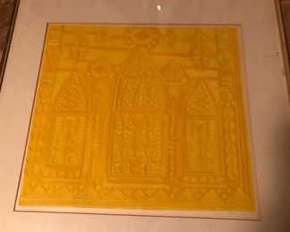 vintage 1940's embossed paper art