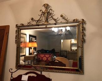 antiquee gilded mirror