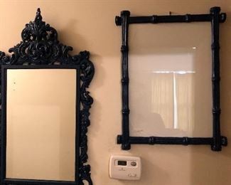 painted blue mirror and memo board