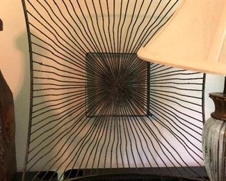 metal fruit bowl. Looks great hanging on the wall as well