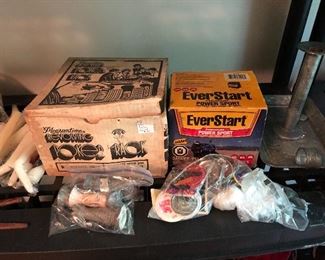 poker set and vintage buttons