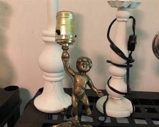 brass cherub lamp