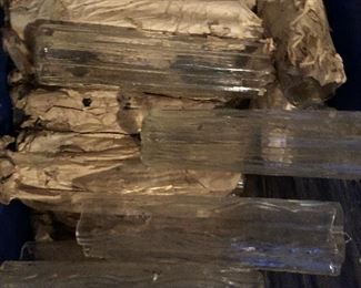 Large 12" Glass Prisims for Chandelier. RE use them and hand them in trees at night or make a sting light for the back yard with christmas lights. There are about 30 pieces or more