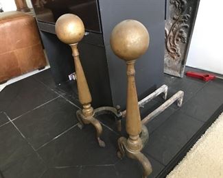 Antique 1920s Early American Andirons