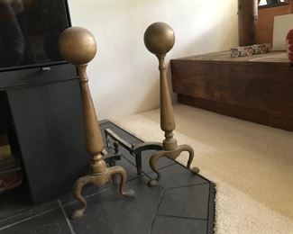 Antique 1920's Early American Andirons
