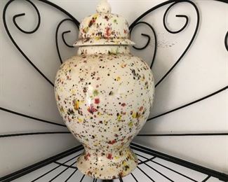 Vintage Spatterware Urn
