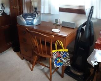 Nice Maple desk and chair, vacuum cleaner