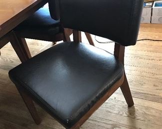 Leather and Wood Dining Chair