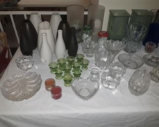 More Pottery vases and art glass