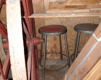 Vintage stools, free lumber