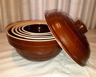 Rare McCoy Hall nesting bowls