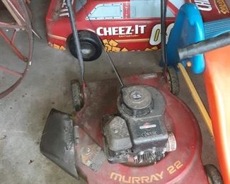Murray 22" lawnmower, Cheez-It pedal car