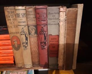 An enormous amount of books, antique Tom Swift, children's