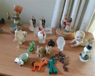 Vintage Gumby and other figurines