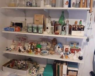 Danbury Mint, glass canisters, figurines, files with lifetime of recipes