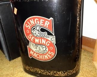 Vintage Singer sewing machine waste basket