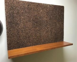Cork Board with Shelf