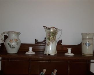 Art pottery & porcelain pitchers