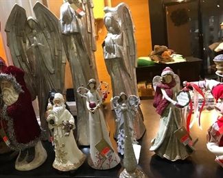 Figural angels and santas