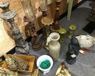 Large candelabras, Candle holders, gnomes