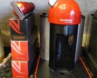 Nespresso coffee maker and pods