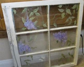 Fun painted shabby chic vintage window