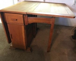 Antique wood folding table 