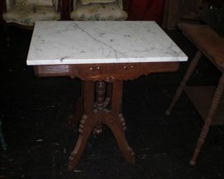 wal. marble top table