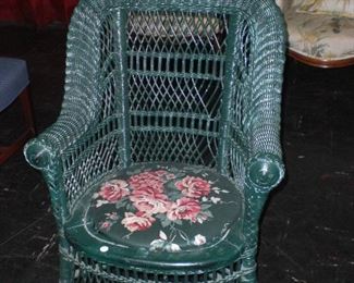 wicker arm chair c.1890