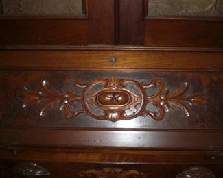 detail of secretary carving