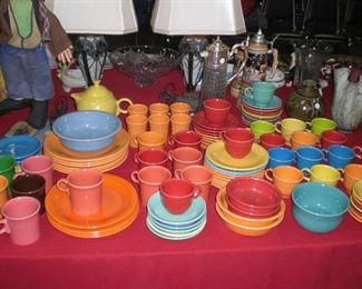 lots of Fiesta ware