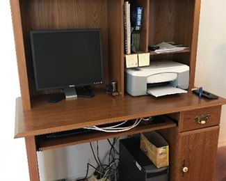 Dell computer with small desk 
47.5 x 54.5 x 22d 