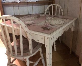 Children's table and chairs, and matching hutch available