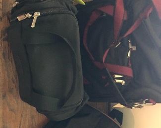 luggage:  rollers and duffels and backpacks