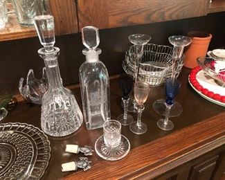 Decanters, wine stoppers, silver-plated bread baskets and more