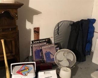 cooler - hand-carry, fans, and folding chairs