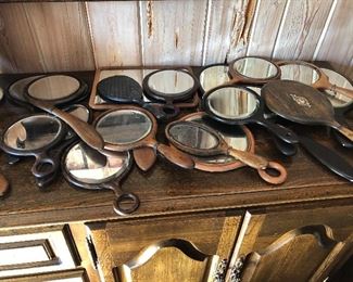 Antique hand mirrors 