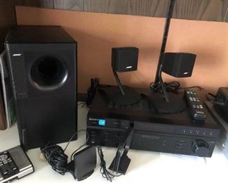 BOSE SPEAKERS, SONY RECEIVER
