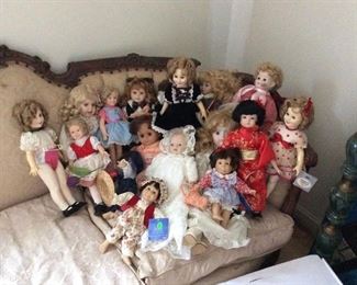 Dolls including several Shirley Temple