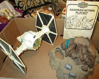 Vintage Star Wars Space Shuttle and Star Wars Dagobah Action Playset