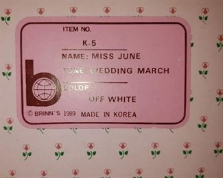 Brinns Doll 1989 Miss June