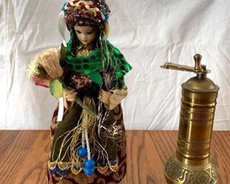 Turkish Doll and Brass Grinder