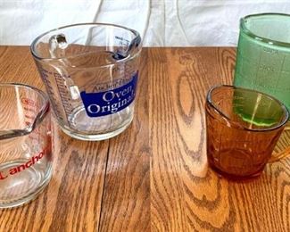 Depression Glass, Anchor Hocking measuring cups
