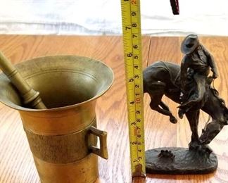 Brass Mortar and Pestle and Remington Production "The Outlaw"