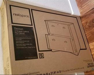 Real Space File cabinet- New in box