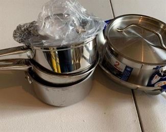 New Stainless Steel Pans
