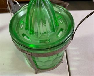 Vintage Jeanette Glass Company Hexoptic Reamer Bucket-Depression Glass
