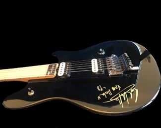 Peavey Wolfgang signed (1998) Eddie Van Halen guitar.  Includes original shipping correspondence to 5150 Studio