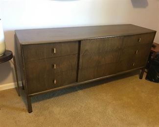 Mid Century Rare Ray Sabota Dresser for Mount Airy with Enameled Brass Pulls 