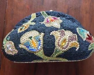 Super Rare Judith Lieber Art Deco Purse with Swarovski Crystals.